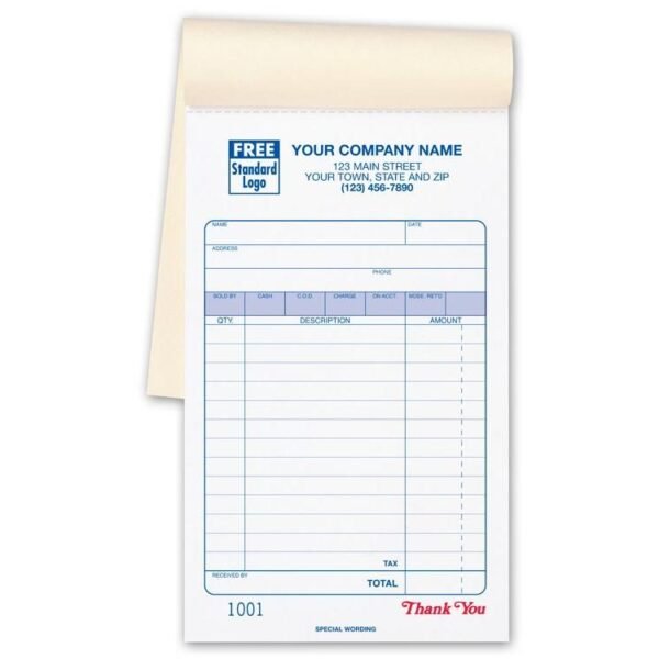 Customize Rreceipts Booklets